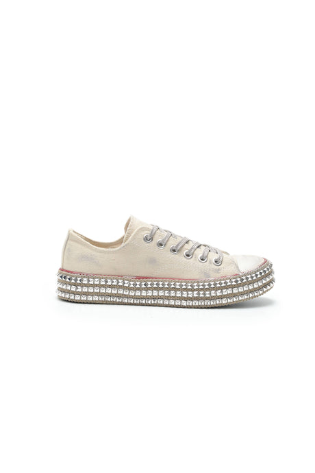 Billie Iconic Low Cut Sneakers: Beige