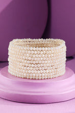 Blue 10 Piece Beaded Stackable Boho Bracelet