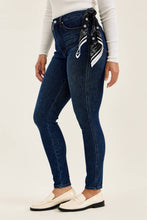 Dark High Waist TC Sienna Skinny Bandana Loop Rustic Indigo Judy Blue Jeans