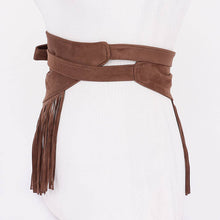 Cafe Faux Suede Fringe Belt
