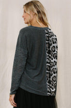 Charcoal Color Block Hacci Oddi Top 9/28/23 7138