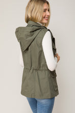 Olive Hooded Utility Vest Jacket 10/23/23 7218