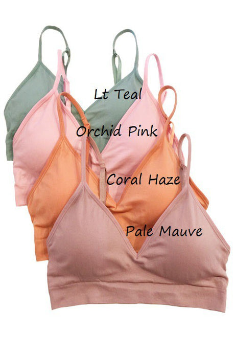Coral Haze Seamless V Neck Bralette 2/7/25 9562