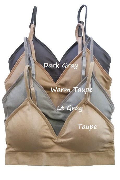 Taupe Seamless V-Neck Bralette 10/24/23 7260