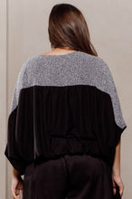 Black Color Block Glitter Knit Oddi Top 9/28/23 7134