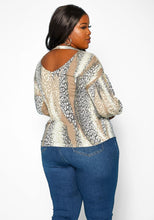 Taupe Plus Open Back Long Sleeve Top 10/27/23 7382