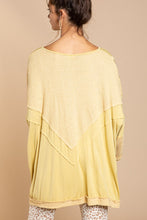 Dandelion Oversized V Neck Thermal Knit POL Top 8/11/23 6853