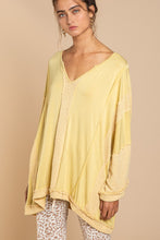 Dandelion Oversized V Neck Thermal Knit POL Top 8/11/23 6853