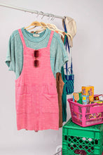 Burnt Orange Mineral Washed Double Gauze Overall Romper