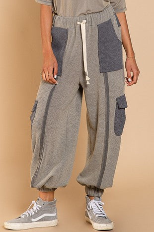 Grey Mix Fabric POL Pants 1/3/24 7834