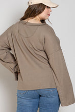 Olive Button Side POL Sweater 8/11/23 6856
