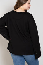 Black Button Side POL Sweater 8/11/23 6855