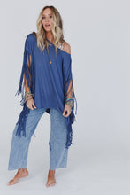 Denim Showstopper Fringe Top