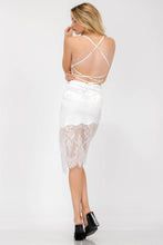 White Asym Lace Trim Dress 1/31/24 7956