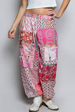 Multi One-of-a-Kind Boho Printed Woven Jogger POL Pants