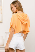 Orange Short Sleeve Crop Top Hoodie 1/17/24 7864