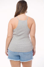 Light Grey Halter Neck Ribbed Tank Top 10/23/23 7220