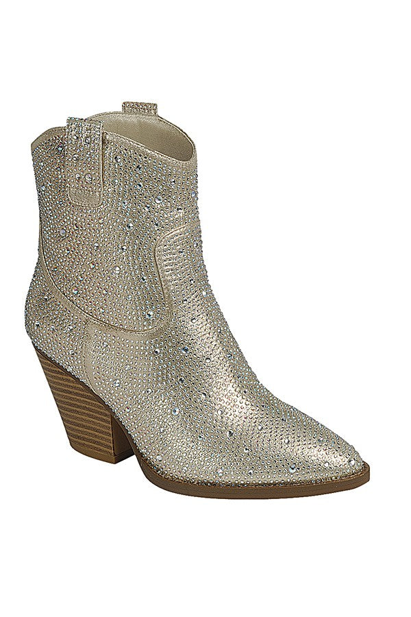 Champagne Rhinestone Western Boots 7/26/23 6781