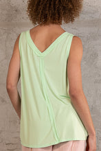 Lime Cream Relaxed Cropped Sleeveless Lace Trim POL Tank Top 6/19/23 6469