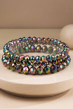 Espresso Shine 3 Strand Glass Bead Bracelet Set