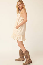 Ashe Rose Plaid Square Cami Neck Button Front Mini Dress