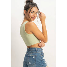 Pastel Green Cropped Tank Top