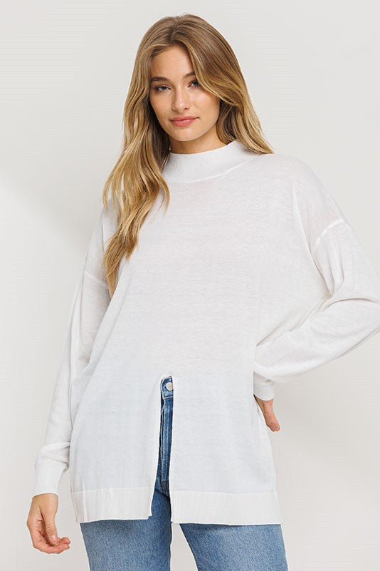 Ivory Open Hem Sweater 7/31/25 1068