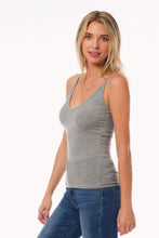 Heather Grey Rib Knit Plunging V Neck Cami 10/23/23 7225
