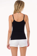 Black Rib Knit Plunging V Neck Cami 10/23/23 7224