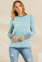 Sage Color Block Stretch Knit Top 9/13/23 7023