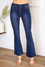 Blue Elastic Waist Flared Washed Crinkle Venti Pants 3/14/25 9694