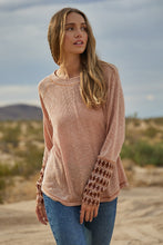 Brown Multi Diamond Print Contrast Long Sleeve Top 9/13/23 7035