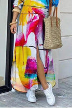 Multi Color Tie Dye Curved Hem Button Front Shirt Dress 7/13/23 6634