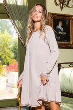 Taupe Crew Neck Flared Fit Mini Ces Femme Dress 6/28/23 6538