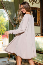 Taupe Crew Neck Flared Fit Mini Ces Femme Dress 6/28/23 6538