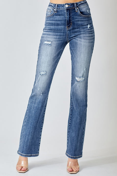 Medium Vintage Wash Long Straight Risen Jeans 11/21/23 7606