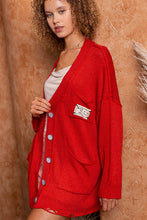 Cherry Oversized Emboidery Patch Sweater POL Cardigan 10/26/23 7332