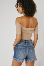 Medium High Rise Fray Hem Kancan Shorts 5/1/23 6124