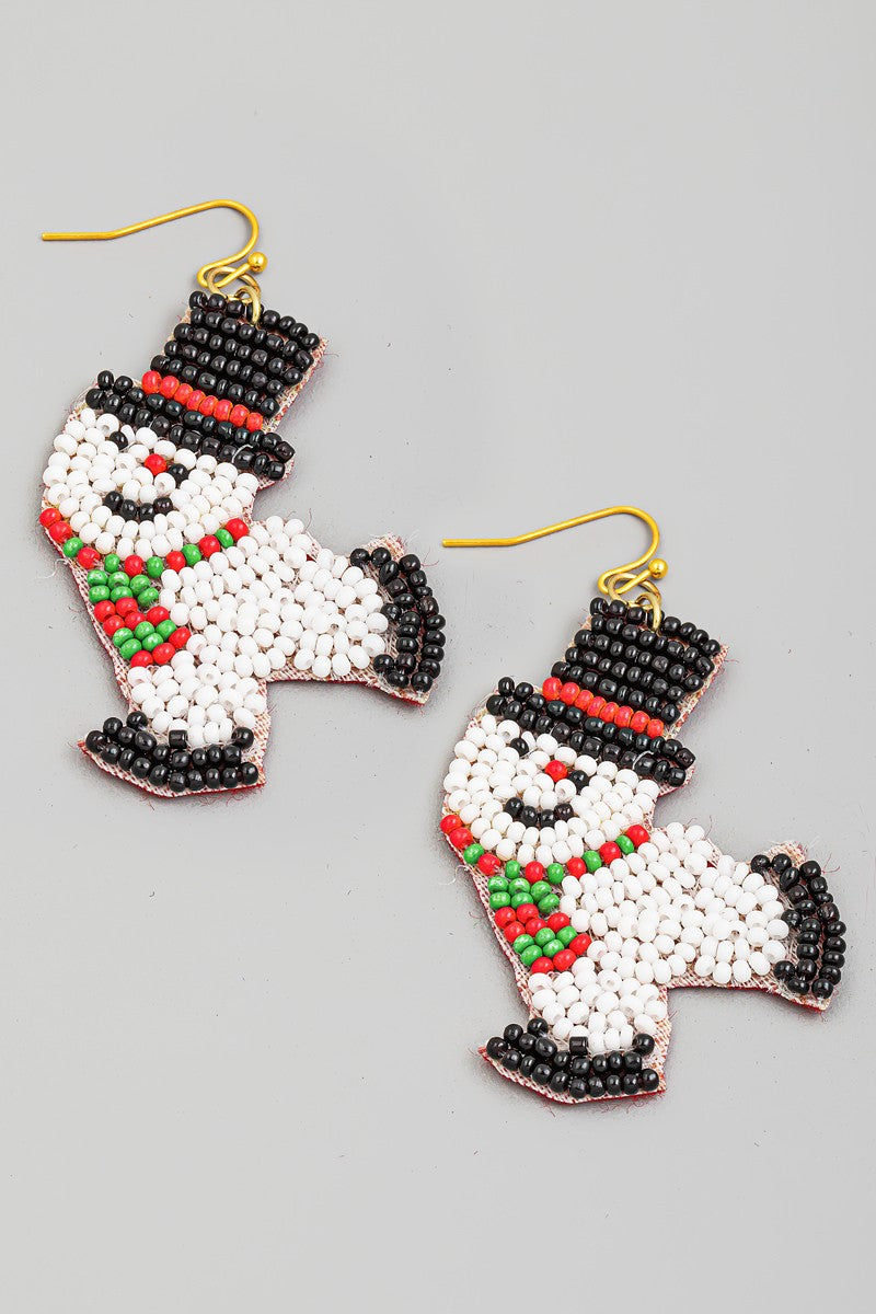 Multi Mini Skating Snowman Christmas Earrings 11/1/23 7482