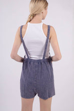 Burnt Orange Mineral Washed Double Gauze Overall Romper