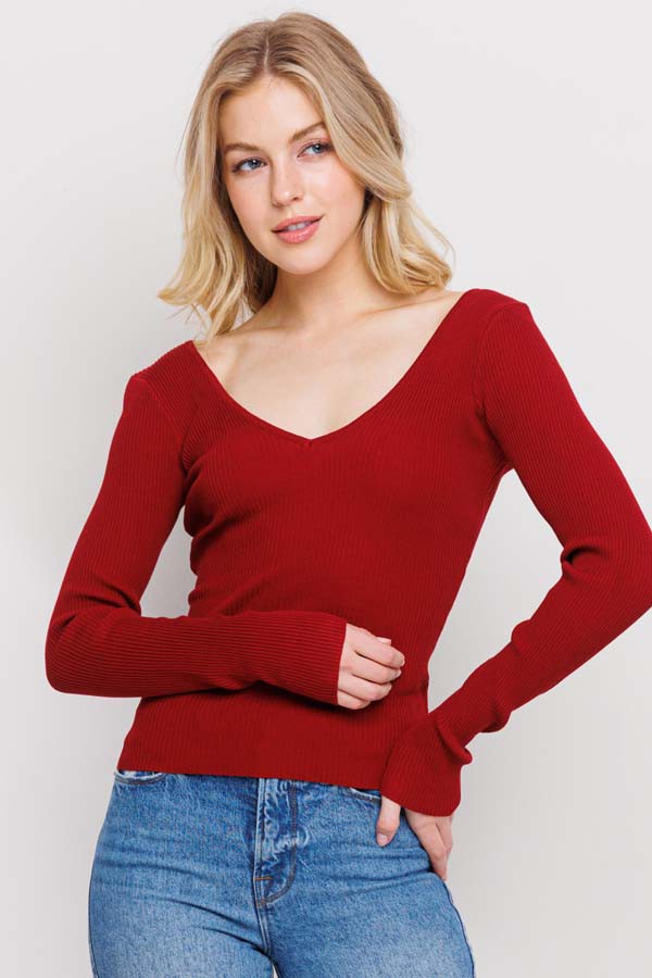 Burgundy Long Sleeve Yoko Shirt 7/17/25 1038