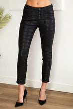 Black Shimmer Plaid Denim Pants 8/10/23 6826
