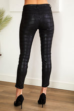 Black Shimmer Plaid Denim Pants 8/10/23 6826