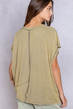 Olive Cross Printed POL Tunic Top 5/30/23 6345