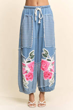 Light Denim Multi Flower Patchwork Davi & Dani Pants