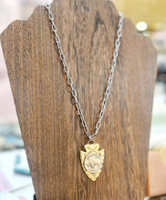 Brass Arrowhead Buffalo Nickel Silver Metal Chain Necklace