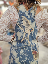 Vintage Butterfly Rose Rare Bird Overalls