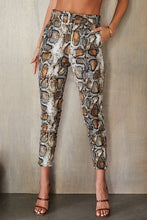Beige Snake Skin Print Slim Dress Venti Pants 8/10/23 6828