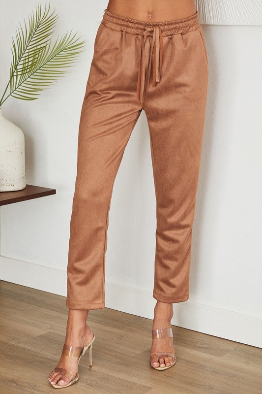Camel Suede Loose Fit Venti 6 Joggers 1/10/24 7849