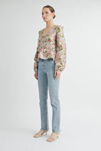Pink Floral Jacquard Peplum Blouse